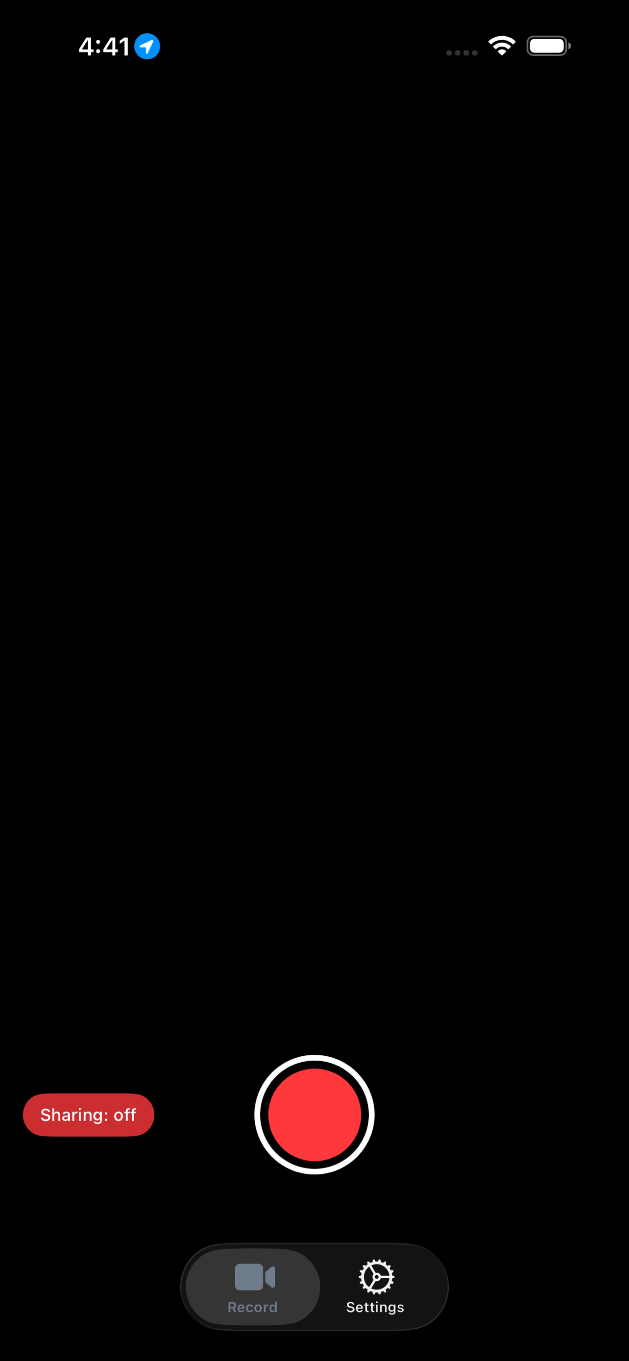Recording screen